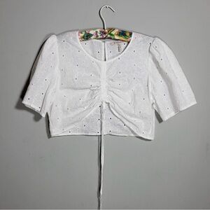 BCBGeneration White Eyelet Blouse